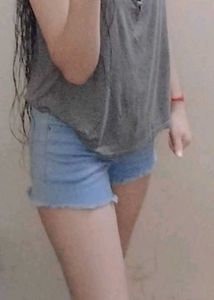 Light Blue Denim Shorts