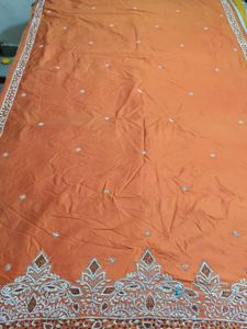 vintage Zardosi hand work saree