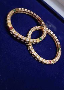 Exquisite Gold Plated Bangles with CZ