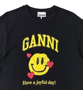 Ganni distressed logo t shirt