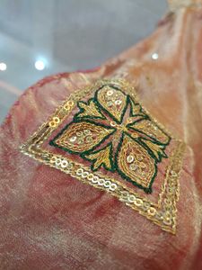 Elegant Embroidered Silk Saree