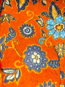 Orange Floral Sleeveless Top