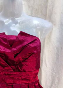 Stunning Strapless Magenta Cocktail Dress