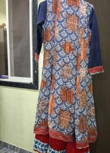 Vibrant Printed Anarkali Kurta