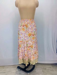 Boho Floral Print Maxi Skirt