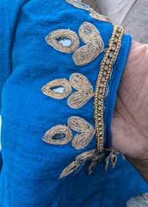 Embroidered Blue Blouse