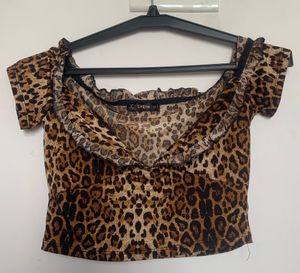 Shein Leopard Print Crop Top