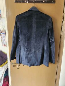 Men's Navy Velvet Blazer