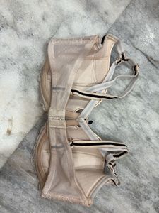 Lace Trim satin Padded Bra