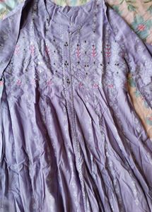Lavender Kurta Set with Dupatta