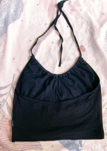 Stylish Black Halter Top