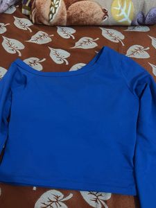 Blue Porsche Graphic Long Sleeve Top