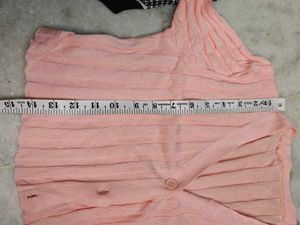 Cute Pink Cropped Cardigan