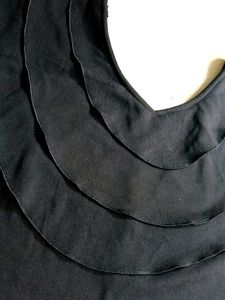 Stylish Black Ruffled Blouse