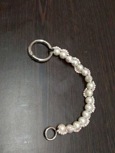 Pearl Beaded Bag Charm bracelet