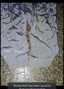 Gray Silk Palazzo Pants