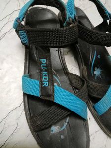 Blue &amp; Black Comfort Sandals