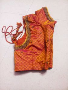 price drop Pink &amp; Gold  Silk Saree with blouse