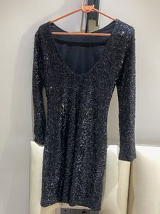 Sparkling Black Sequin Dress