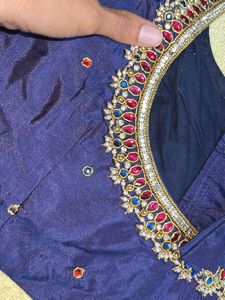 Embroidered Blue Blouse