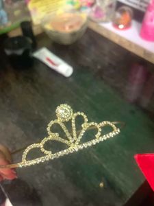 New Metal Gold Plating Sparkling Crown&amp; Hairband