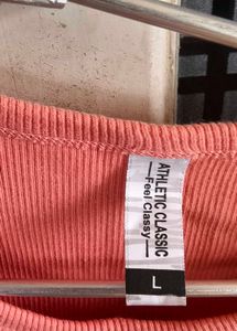 Comfy Coral Button-Up Top &amp; White Shorts Set