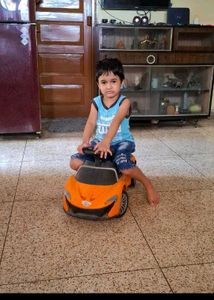 Orange Ride-On Toy Car