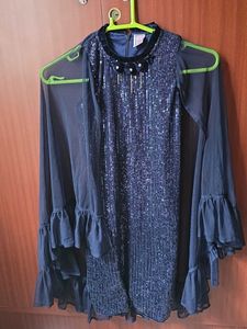 Sparkling Navy Blue Ethnic Gown