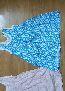 set of 2 Cute Floral Print Baby Dresses