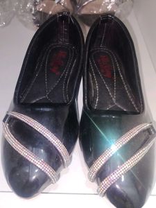 Sparkly Black Ballet Flats