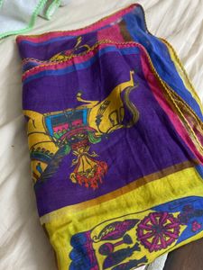 Multi Color Cotton Silk Stole