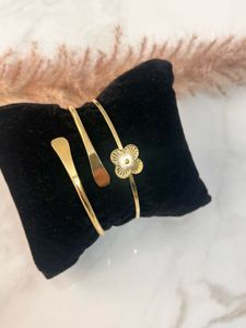 Gold Tone Floral Cuff Bracelet