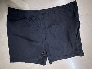 Black Athletic Shorts with Zipper Pocket
