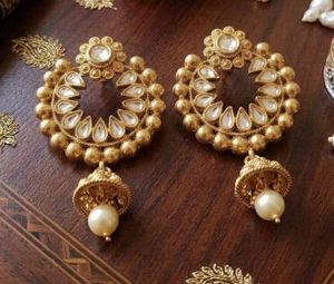 Elegant Gold Jhumka Earrings