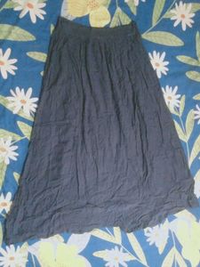 Embroidered Button-Front Skirt