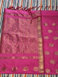Vibrant Pink Banarasi Silk Saree