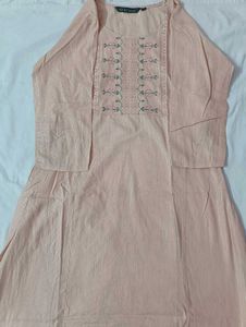 Elegant Embroidered Cotton Kurta