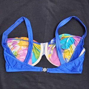 Vibrant Floral Print Bikini Bra