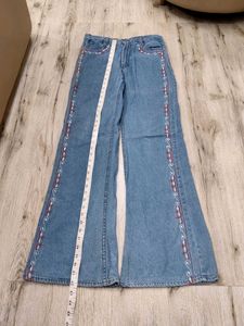 Ma6014 Moscut Embroidered Flare Jeans waist 28 inc