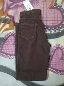 Brown Wide Leg Jeans High-rise