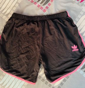 Adidas Women's Black & Pink Shorts