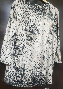 Black &amp; Cream Printed Top For Girl &amp; Woman 42 Bust