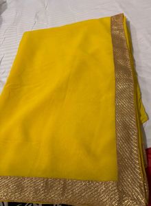 Vibrant Yellow Saree