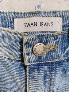 Swan Jeans Ripped Denim Shorts