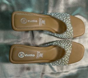 Sparkling Embellished Flat Sandals