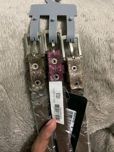 New Set Of 3 Womens Belt