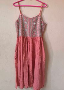MAX Pink Embellished Midi Dress