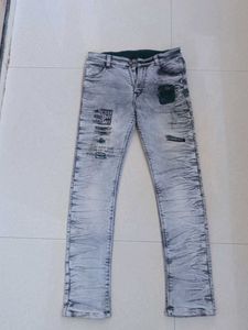 Acid Wash Graphic Jeans(Clearance Sale)