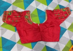Red Embroidered Blouse