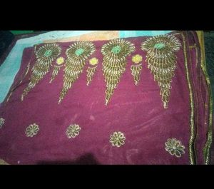 Embroidered Silk Saree